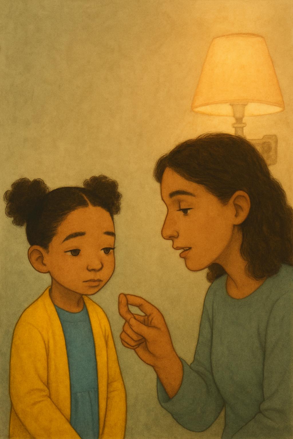 Her mother tells her honestly what will happen tomorrow, one quick pinch and then it is done