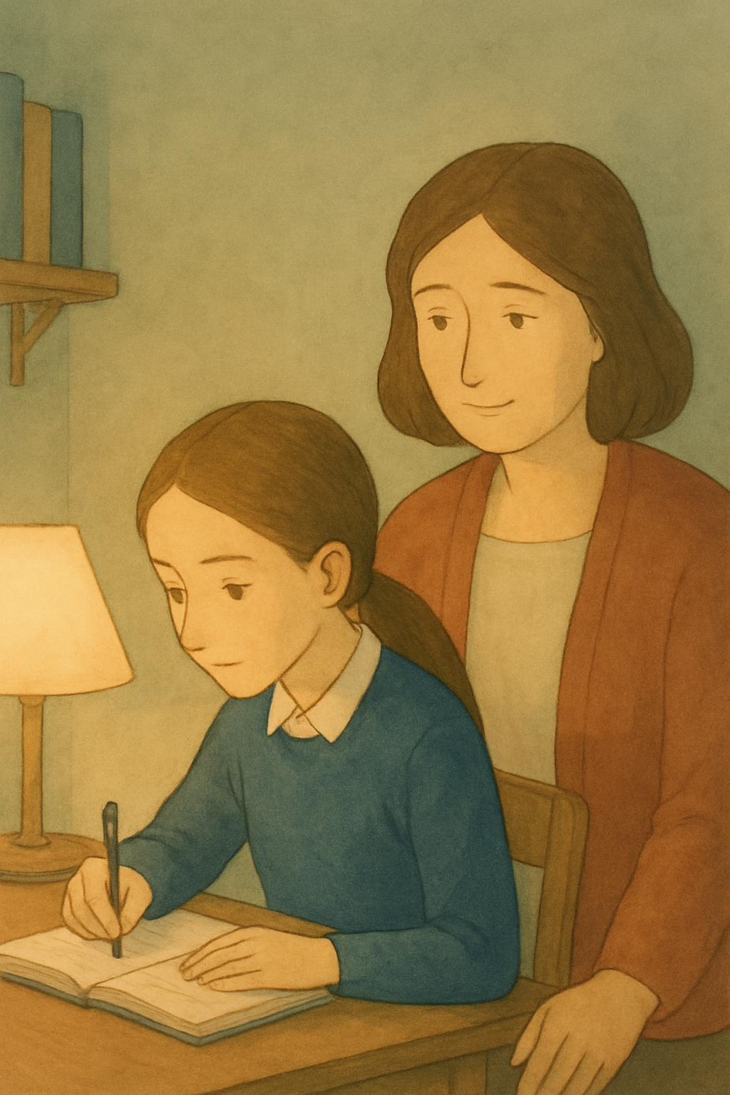 Parent child kitchen table evening — What actually helps