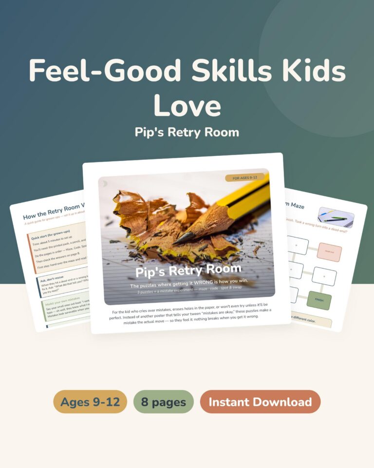 Perfectionism Puzzle Pack | Tweens 9-12 Growth Mindset CBT Printable | Fear of Mistakes Instant Download