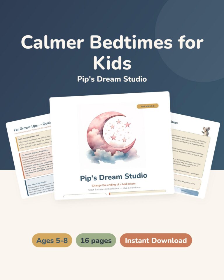 Nightmare Help for Kids 5-8: Dream Rescripting Journal & CBT Activities Printable