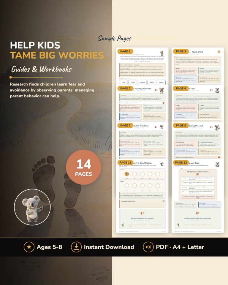 Anxious Parent Passing Worry to Your Child? Guide to Model Calm, Brave Coping 5-8